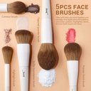 JESSUP Luxury Light Gray Comprehensive Eye and Face Brush Set 14pcs T329