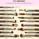 JESSUP Professional Makeup Brush Set Full Face Shimmer Brown 25pcs T511