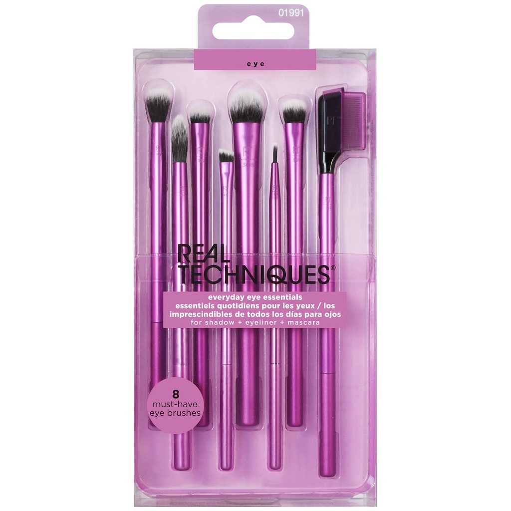 Real Techniques Everyday Eye Essentials Brush Set - 8 Pieces