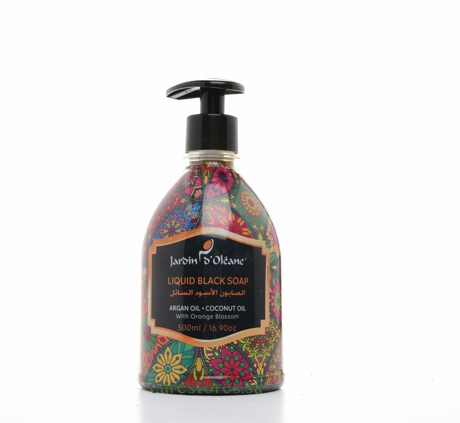 Jardin Oleane Liquid Black Soap with Argan Oil and Orange Blossom - 500ml