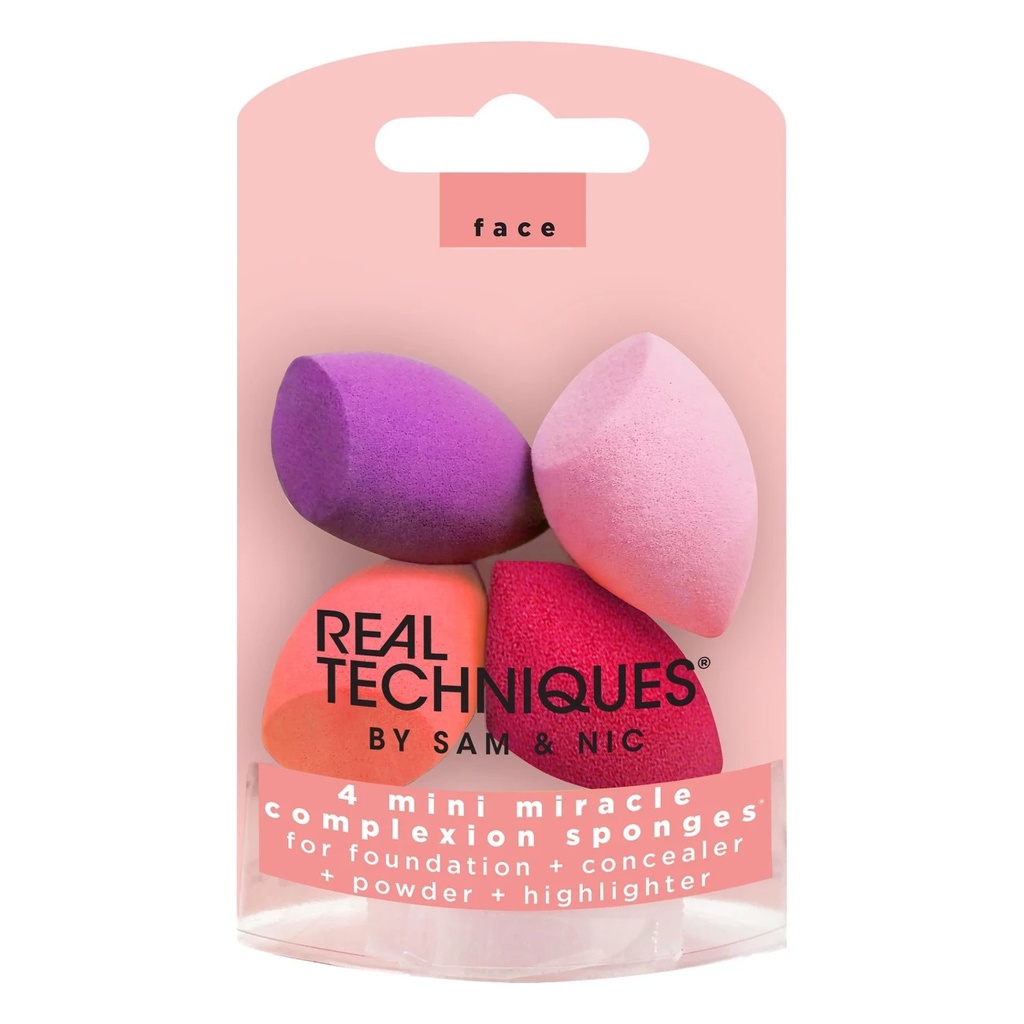 Real Techniques Mini Miracle Complexion Sponge - 4 Pieces