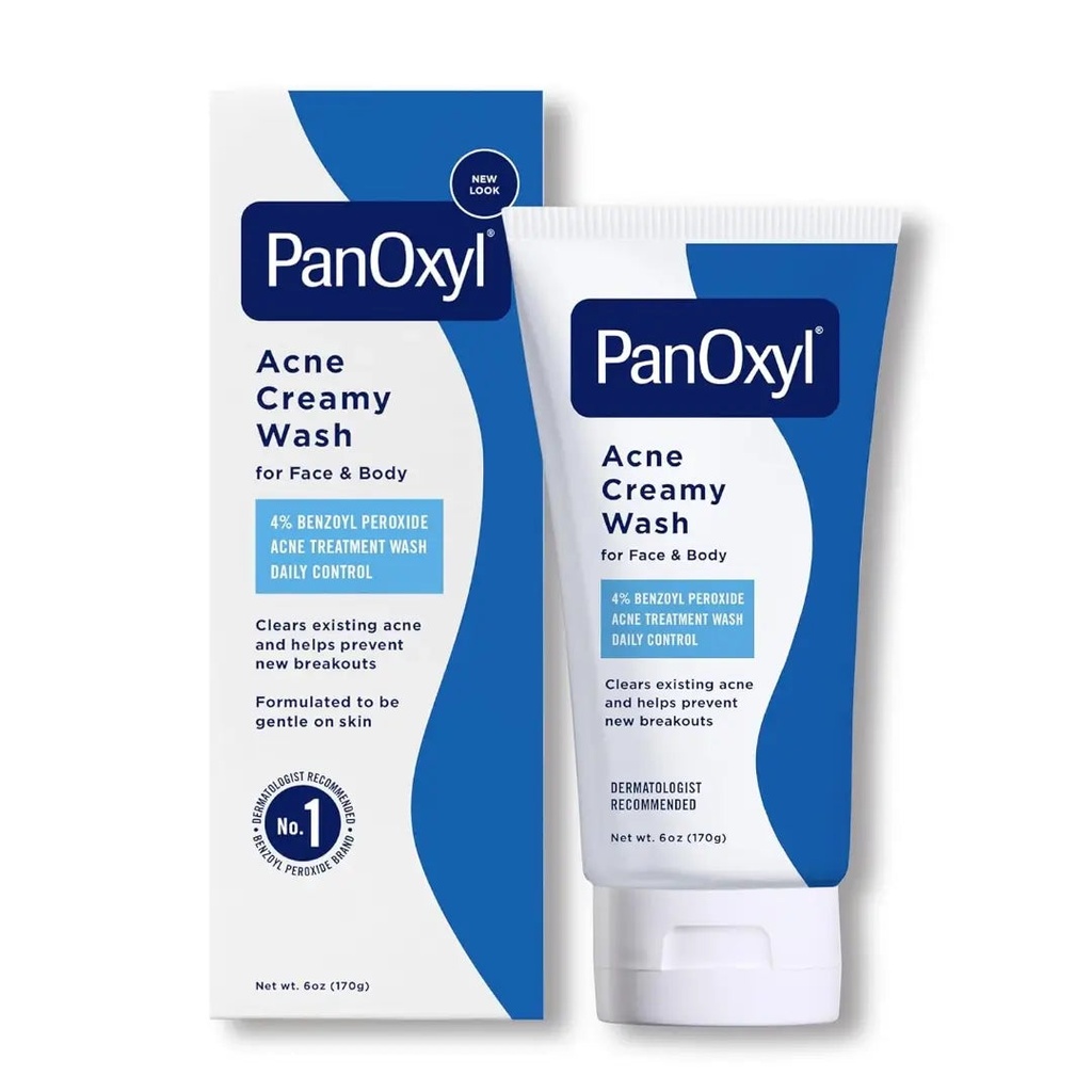 PanOxyl Acne Creamy Wash Benzoyl Peroxide 4% Daily Control - 170 g