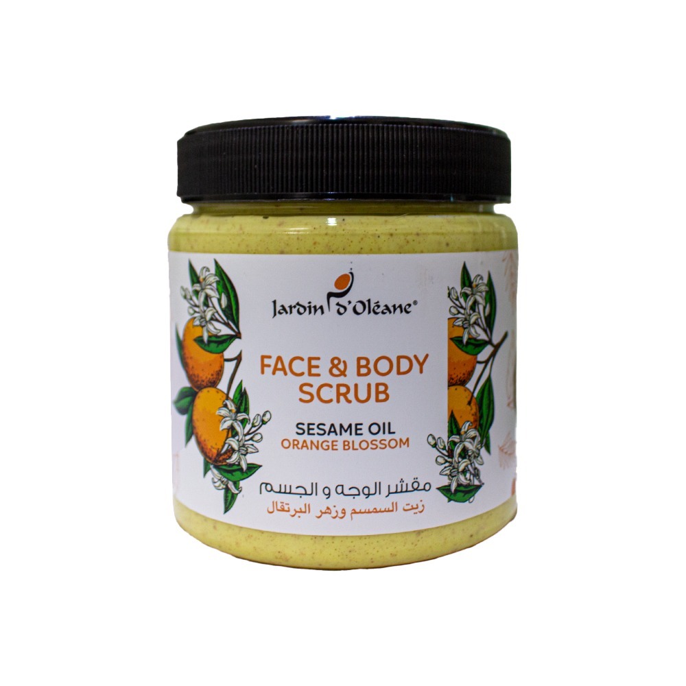 Jardin D Oleane Sesame Oil and Orange Blossom Face & Body Scrub - 500 ml