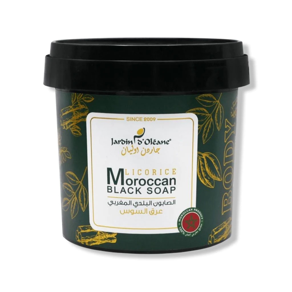 Jardin Oleane Licorice Argan Body Moroccan Black Soap - 500g