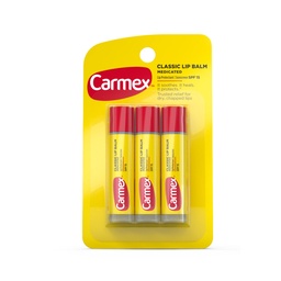 Carmex Classic Medicated Lip Balm Stick SPF 15 – 3 Pack
