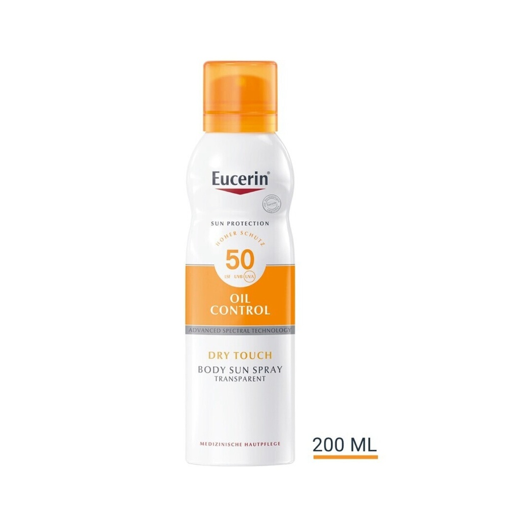 Eucerin Oil Control Dry Touch Sun Spray Transparent SPF 50 - 200 ml