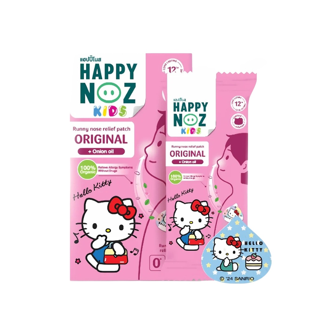 Happy Noz Onion Sticker Original Formula Hello Kitty - 6 Pcs