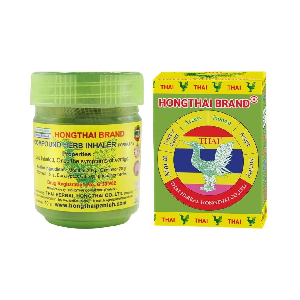 HONG THAI BRAND Traditional Thai Herbal Inhalant Inhaler