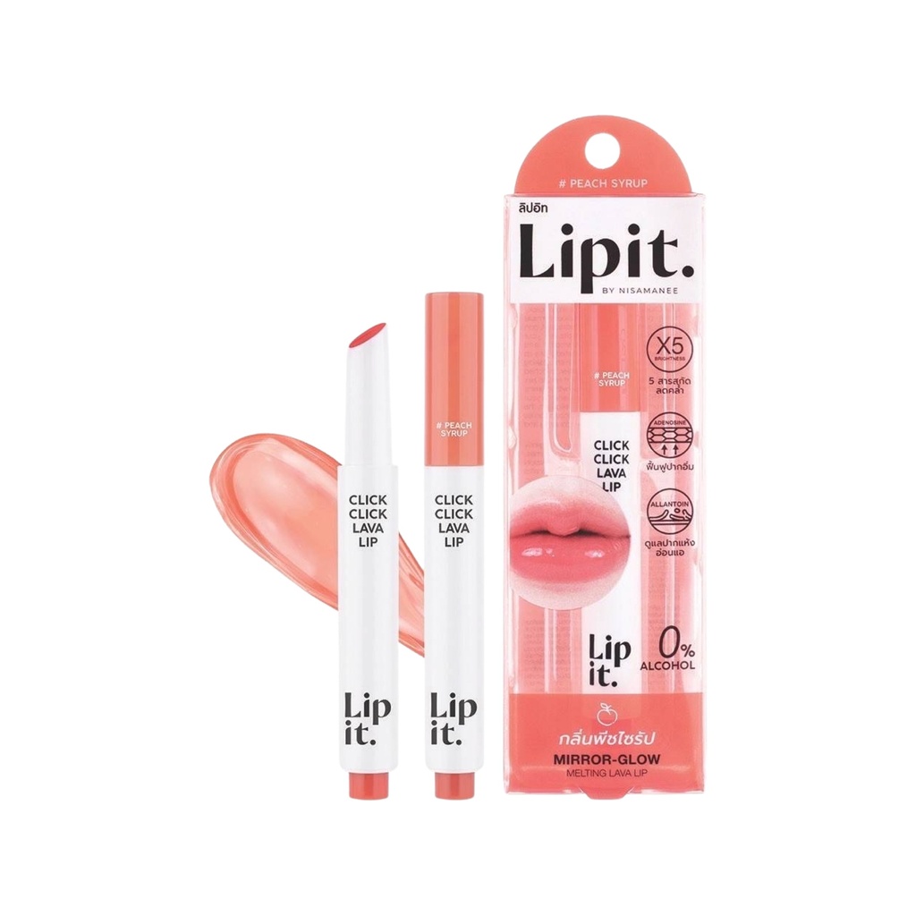 Lip It Click Click Lava Lip 02 peach Syrup 1.9g