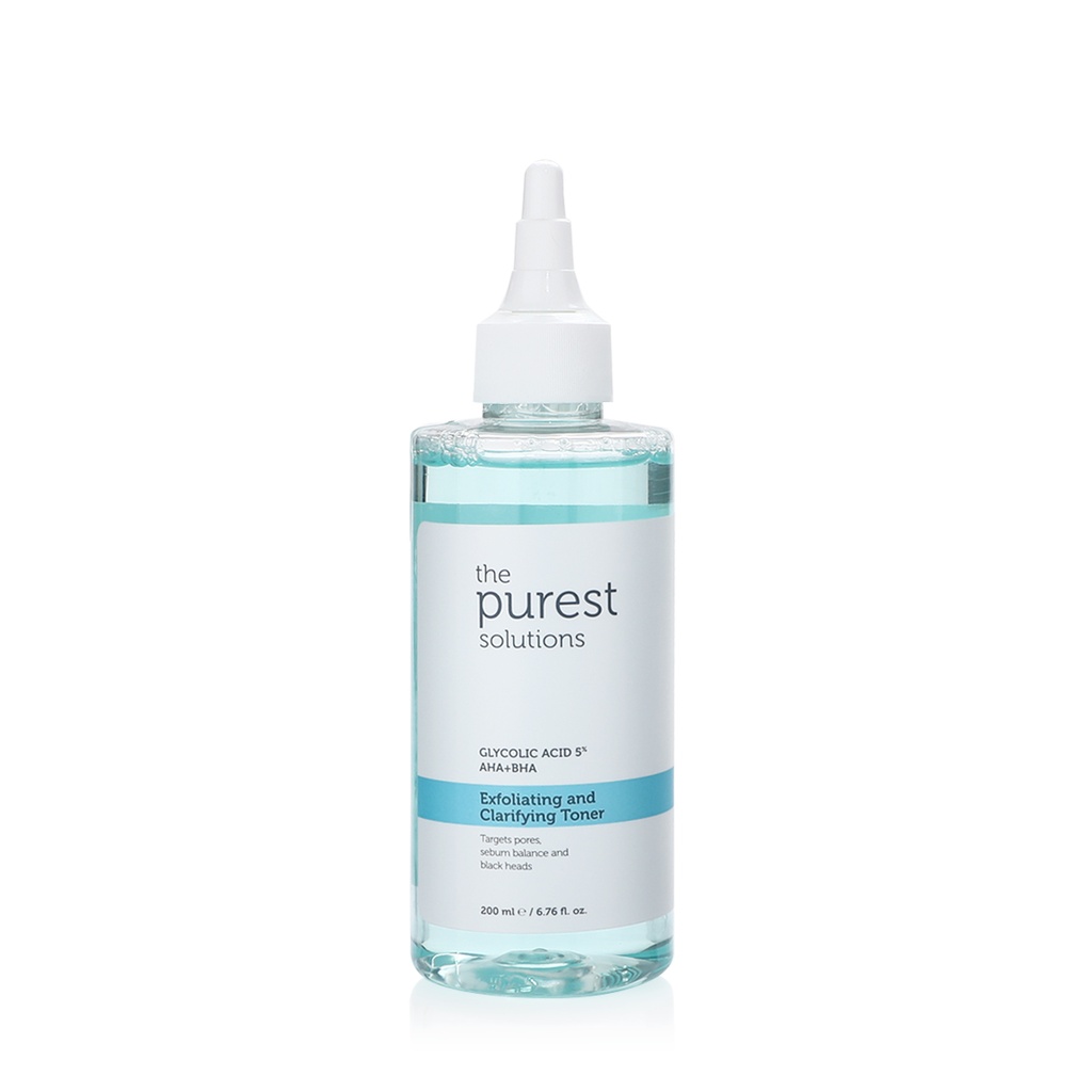 the purest solutions 5 glycolic acid exfoliating & clarifying toner purish - 200 ml