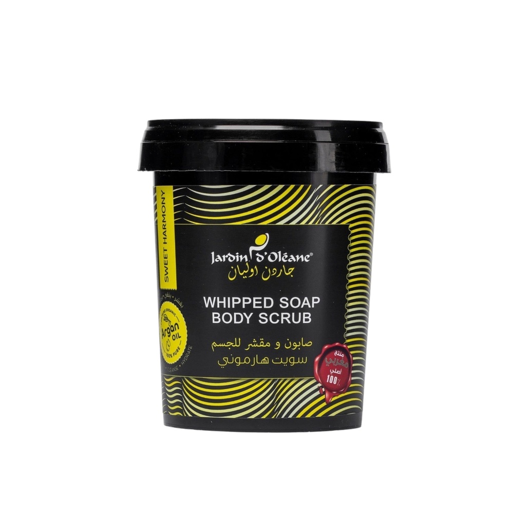 Jardin D Oleane Whipped Soap Body Scrub with Argan Oil & Sweet Harmony - 500g