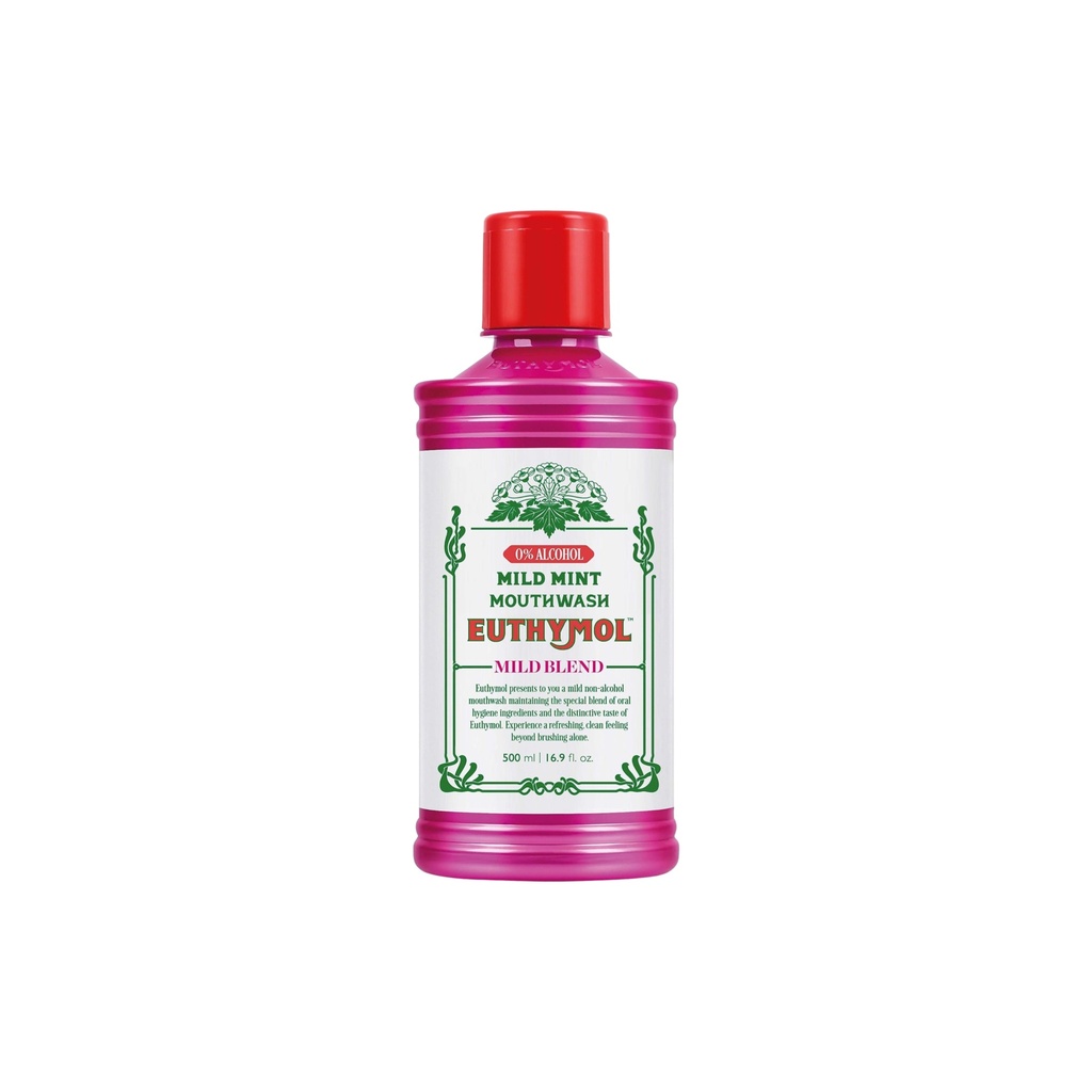 Euthymol Mouthwash Mild Mint 0% Alcohol - 500ml