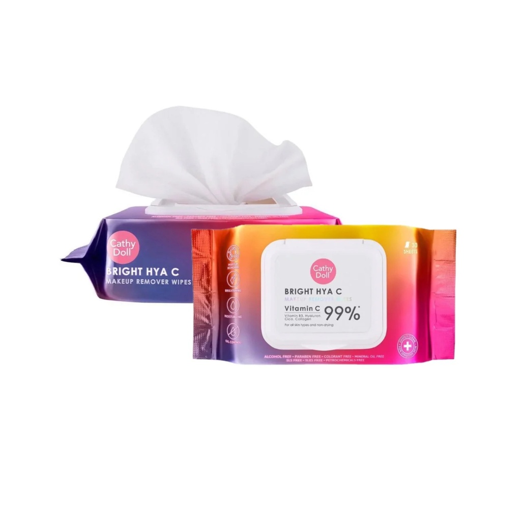 Cathy Doll Bright Hya C Makeup Remover Wipes (30 Sheets)