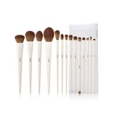 JESSUP Luxury Light Gray Comprehensive Eye and Face Brush Set 14pcs T329