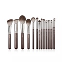 JESSUP Brown Makeup Brushes Set Professional Premium Synthetic 15pcs T498