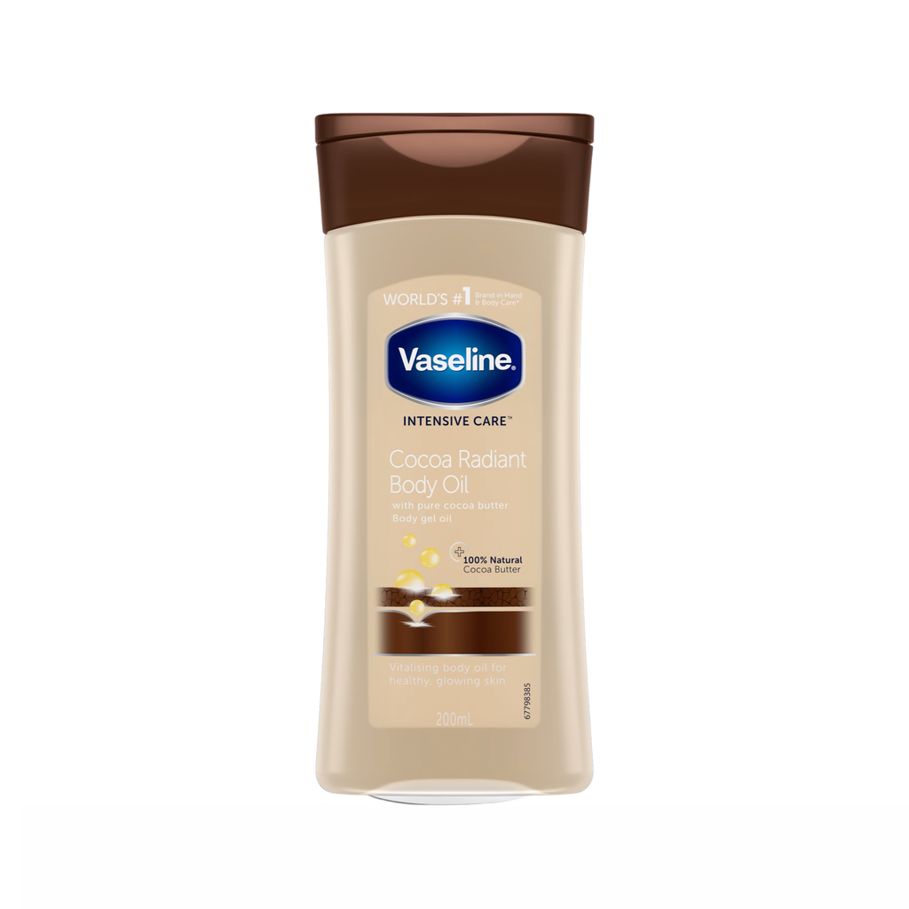 Vaseline Intensive Care Cocoa Radiant Body Oil (Brown Cap), 200 ml