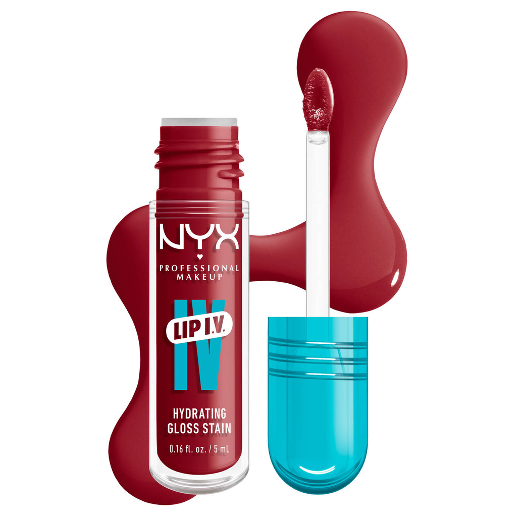NYX Professional Makeup Lip I.V. Hydrating Lip Gloss Stain – Berry Thirsty