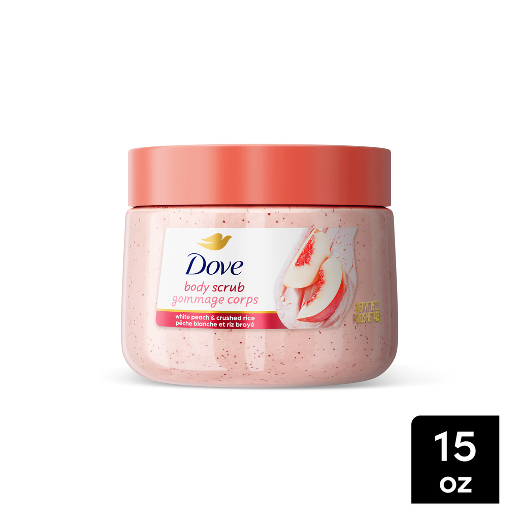 Dove White Peach & Crushed Rice Body Scrub  425gm