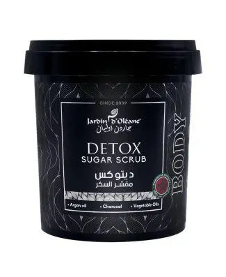 JARDIN DETOX SUGAR SCRUB 600G -ARGAN OIL & CHARCOAL (2483)