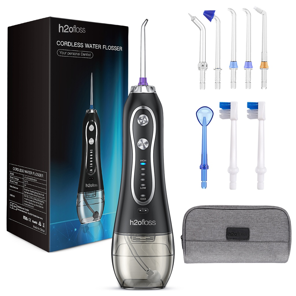 h2ofloss water flosser ubgraded cordless dental teeth lrrigator