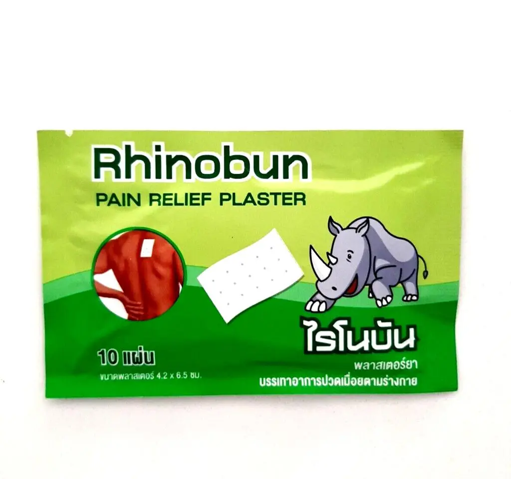 Rhinobun لصقات مسكنة لتخفيف الألم 10 لصقات.
