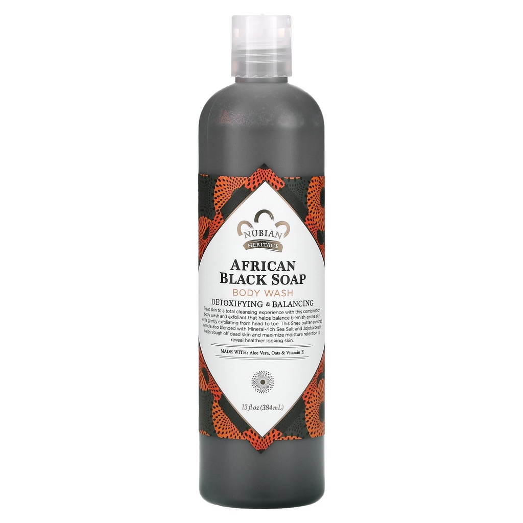 Nubian Heritage Body Wash African Black Soap - 384 ml