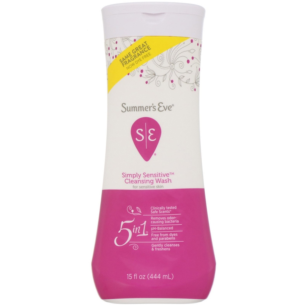 Summer's Eve 5 in 1 Cleansing Wash Simply Sensitive - 444 ml