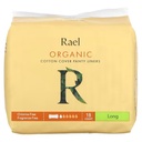 Rael Organic Cotton Cover Panty Liners Long -18 Count