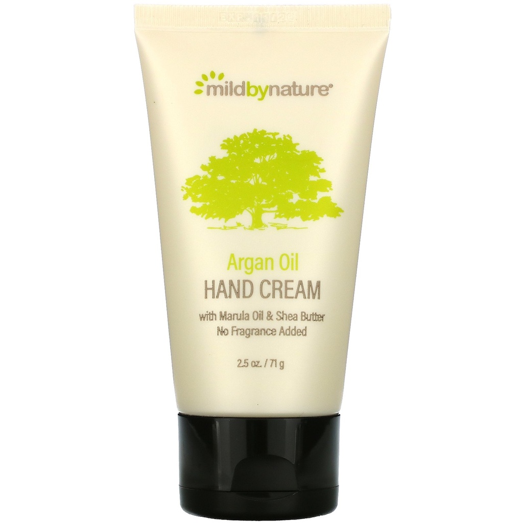 Mild By Nature Argan Oil Hand Cream with Marula Oil & Shea Butter - 71g