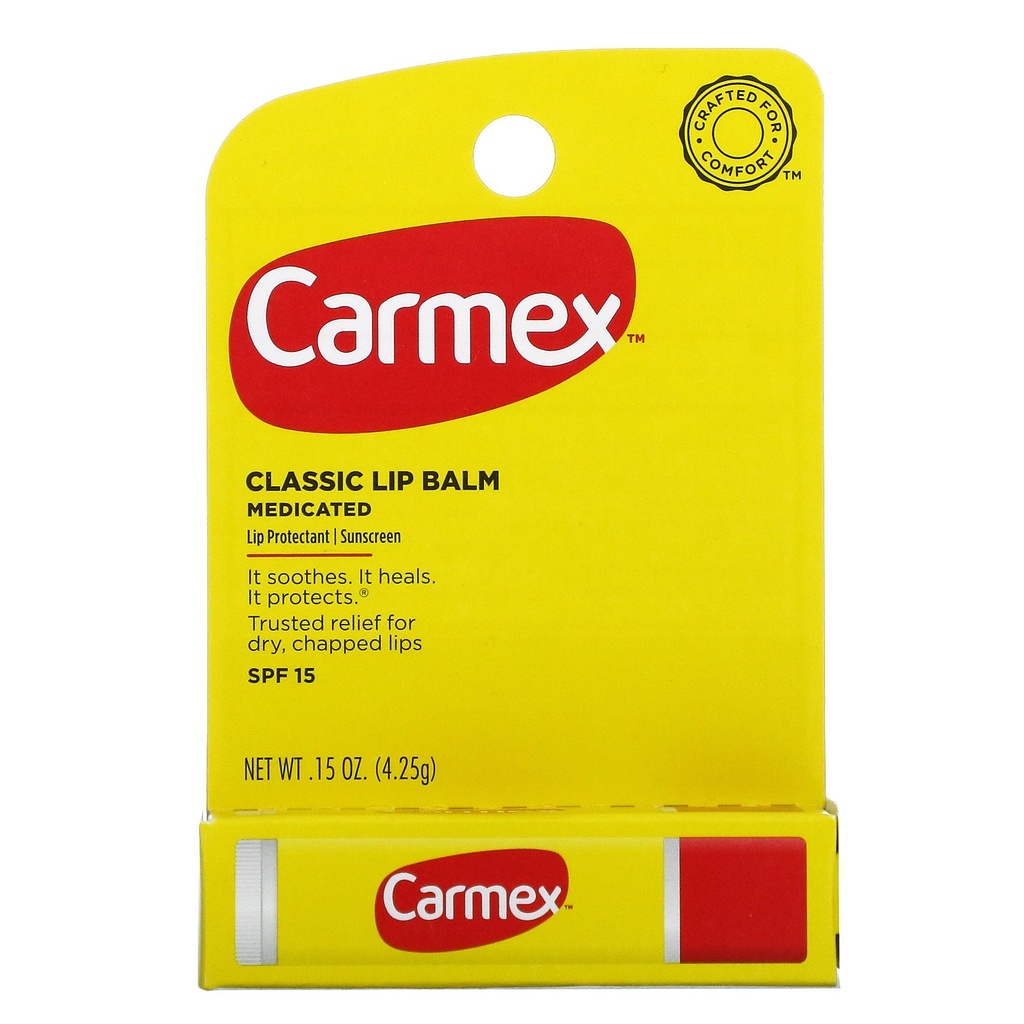 Carmex Classic Lip Balm Medicated SPF 15 - 4.25g