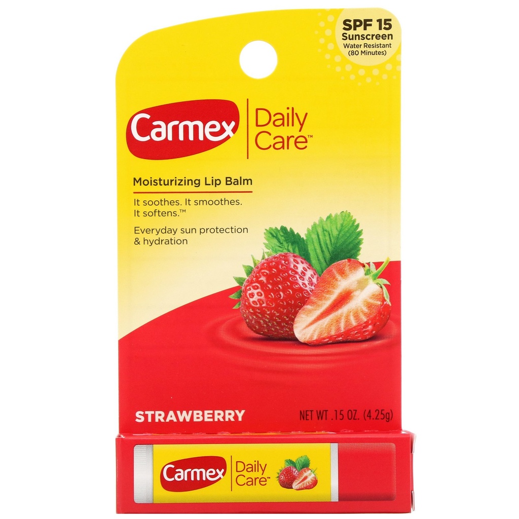 Carmex Moisturizing Lip Balm Strawberry SPF 15 - 4.25g