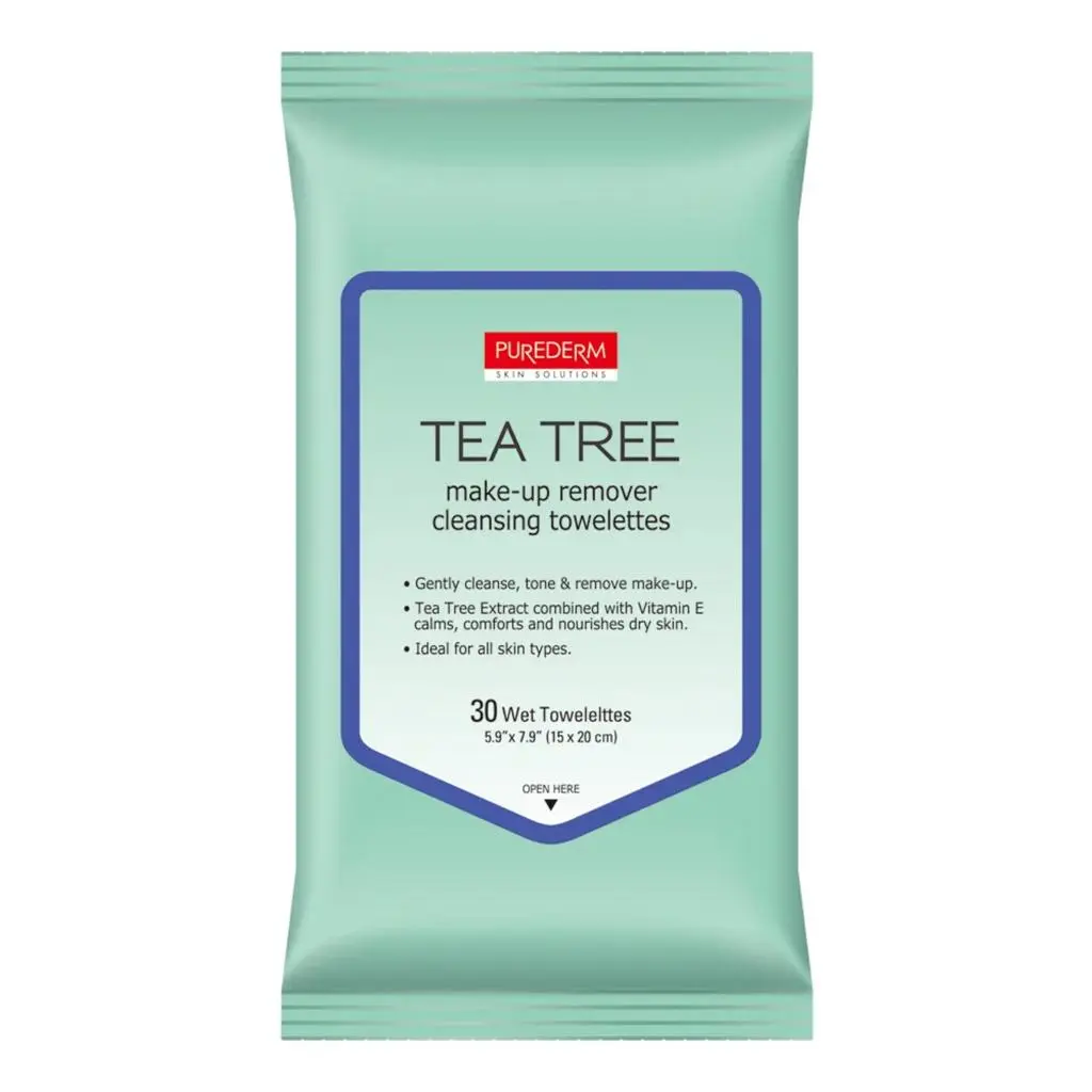 Purederm Ads629 Make Up Remover Towelettes-Tea Tree