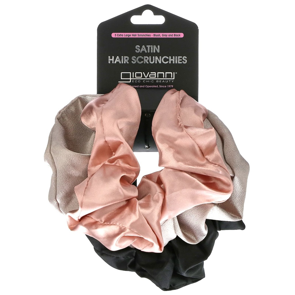 Giovanni Satin Hair Scrunches - 3 Pack