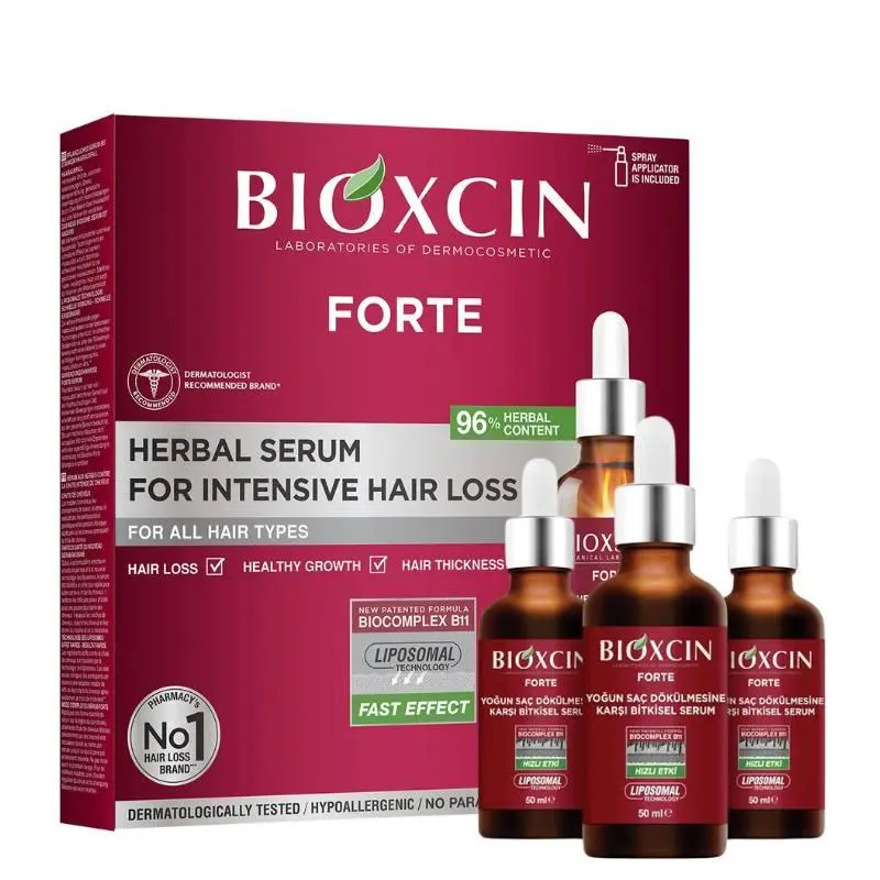 Bioxcin Forte Herbal Serum for Intensive Hair Loss 3*50 ml
