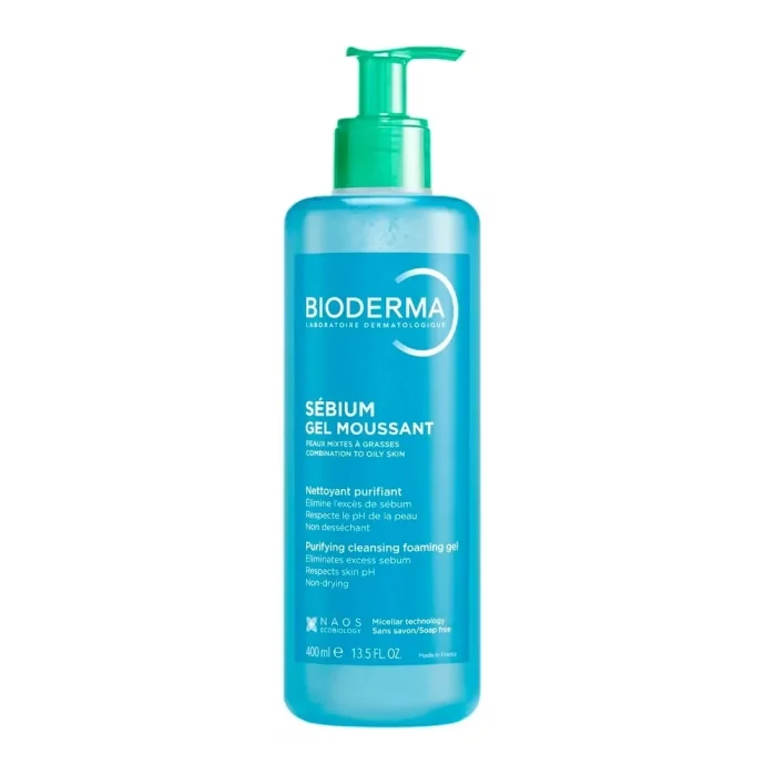 Bioderma Sebium Gel Moussant Purifying Cleansing Foaming Gel 400ml