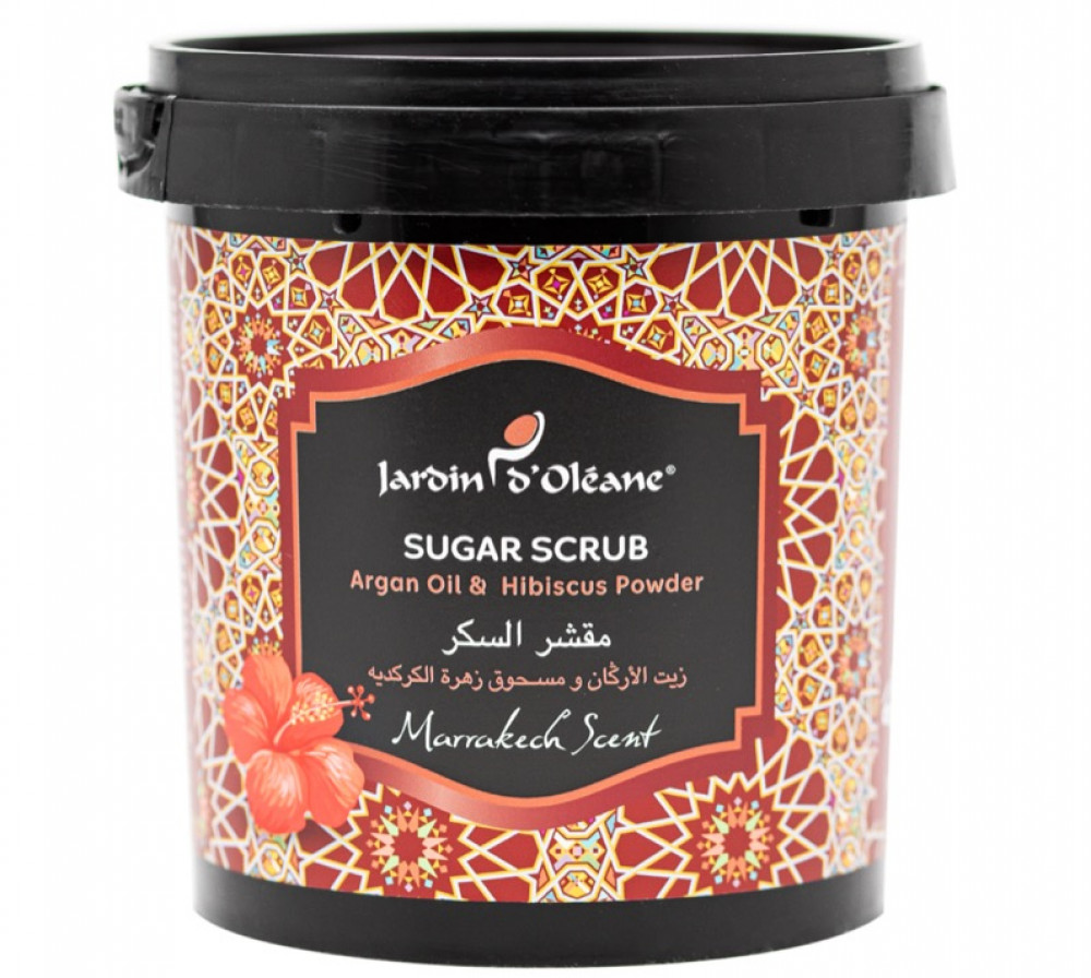 Jardin d’Olean sugar scrub, argan oil and hibiscus flower powder - 600 g