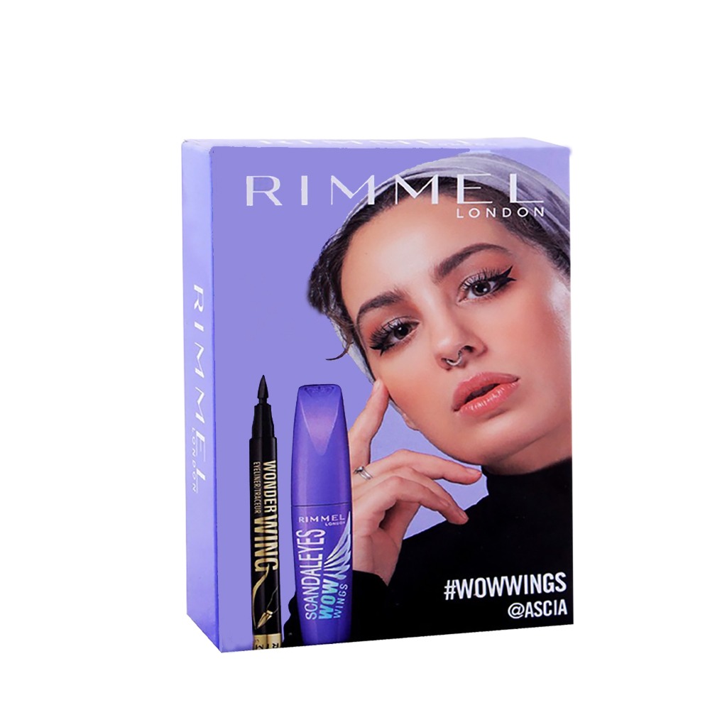 [ريميل / RIMMEL] ماسكرا سكاندل آيز واو وينجز + كحل وندر وينغ من ريميل لندن