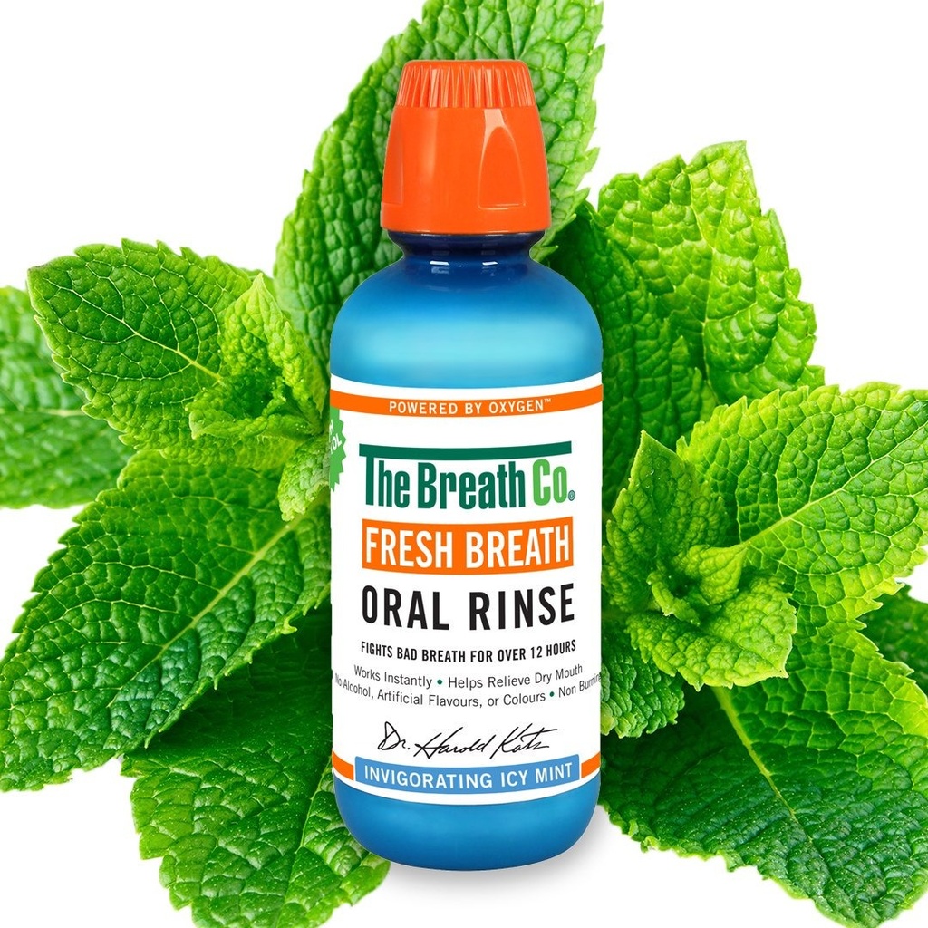 The Breath Co Fresh Breath Oral Rins Icy Mint - 500 ml