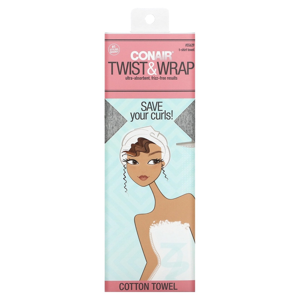 [كونير / Conair] Conair Twist & Wrap Cotton Towel
