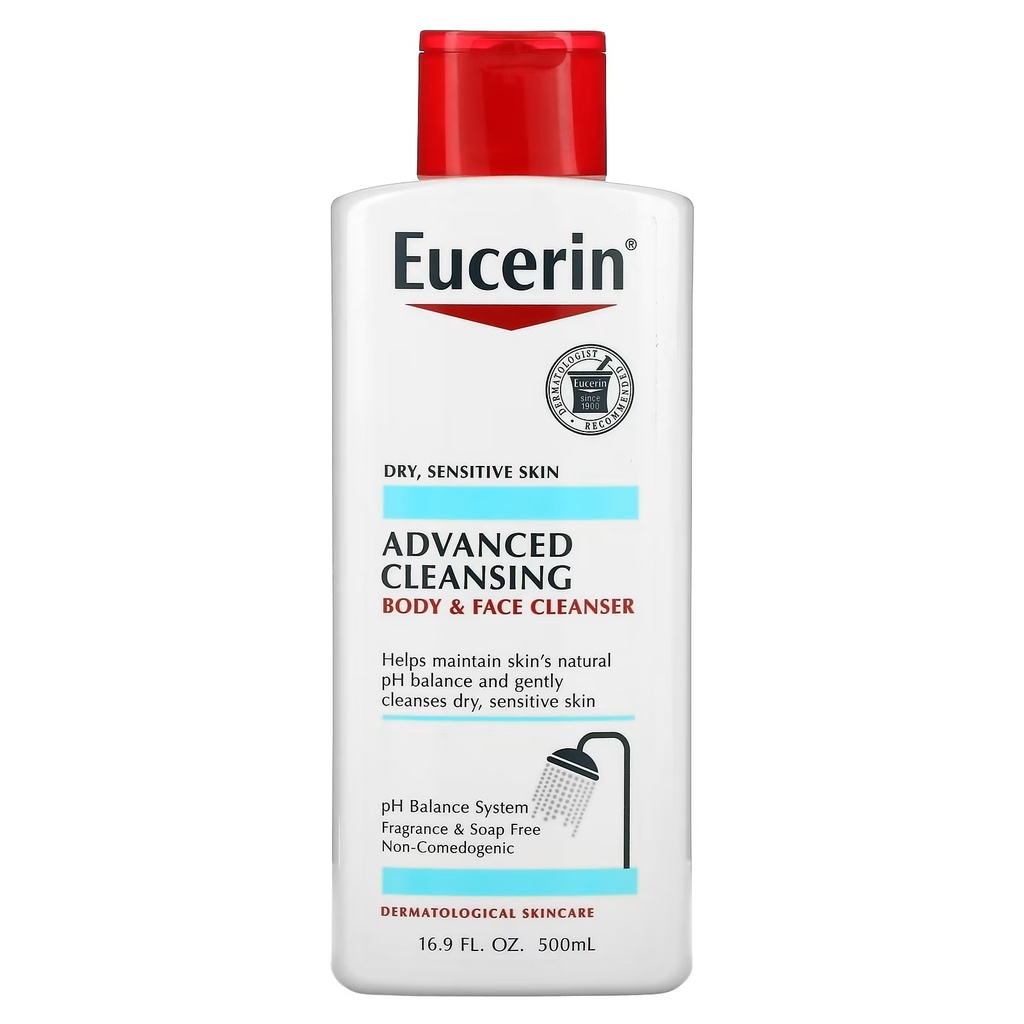 [يوسيرين/ Eucerin] Eucerin Advanced Cleansing Body and Face Cleanser - 500 ml