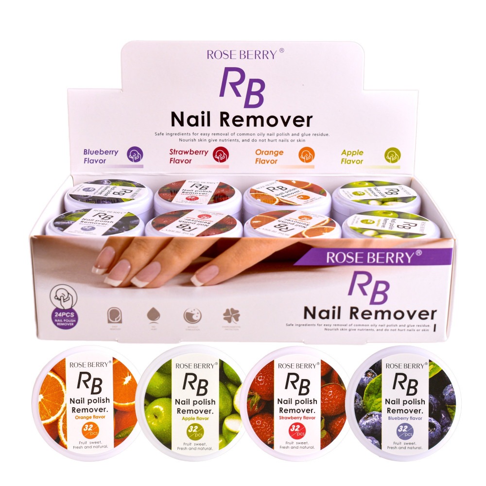 [روز بيري/ Rose Berry] مزيل طلاء أظافر من روز بيري - 32 منديل