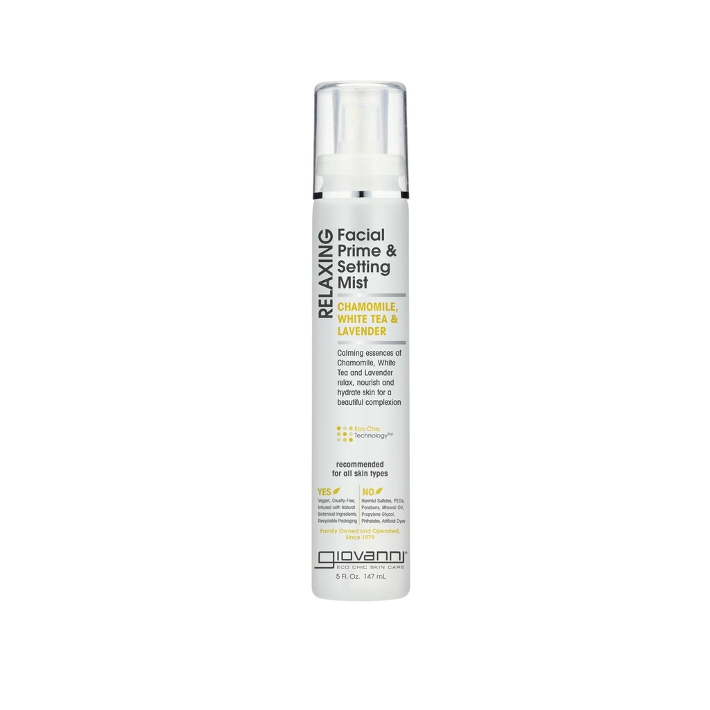 [جيوفاني/ giovanni] Giovanni Relaxing Facial Prime & Setting Mist chamomile white tea & Lavender - 147ml