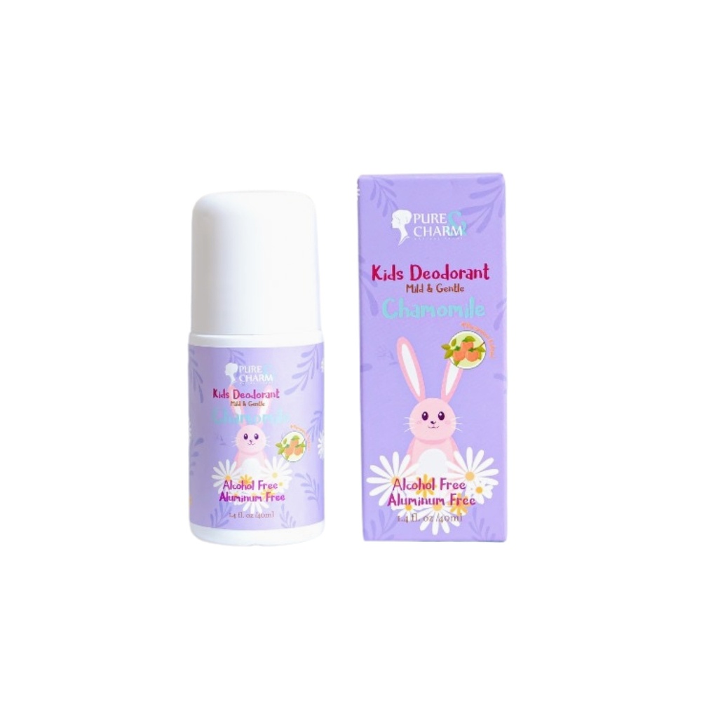 [بيور اند تشارم / Pure And Charm] مزيل عرق للأطفال بخلاصة زهرة الفاوانيا من بيور تشارم – 40 مل