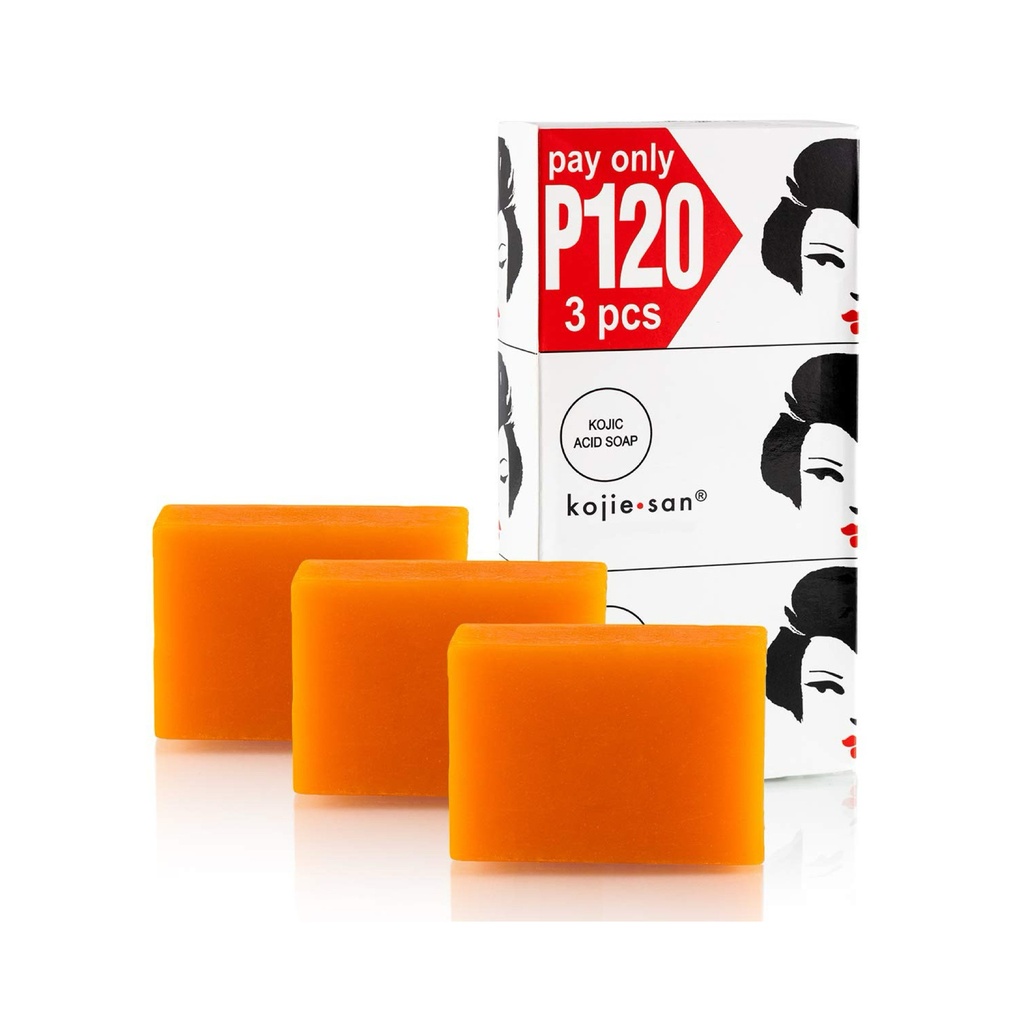 [كوجي سان/ kojie san] Kojie San Skin Whitening Bar Soap 100g x Pack of 3