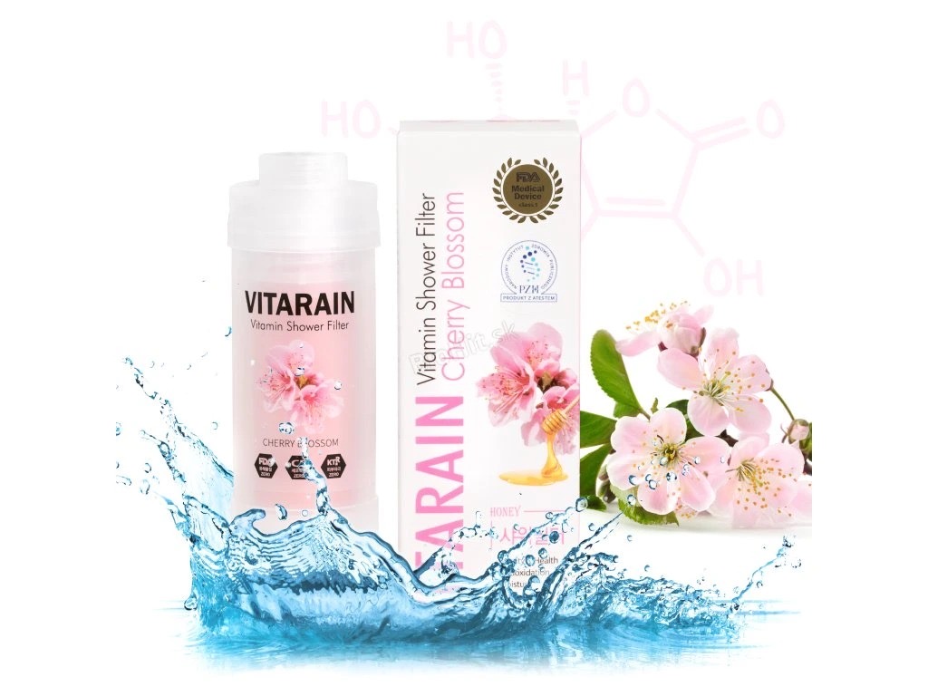 [فيتارين / Vitarain] فيتارين فلتر دش الاستحمام الكوري بالفيتامينات – برائحة زهرة الكرز