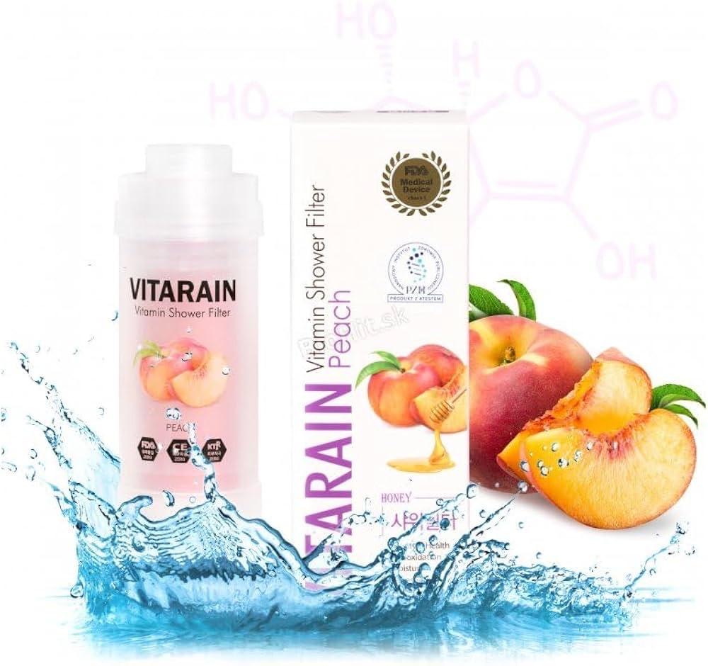 [فيتارين / Vitarain] فيتارين فلتر دش الاستحمام الكوري بالفيتامينات – رائحة الخوخ