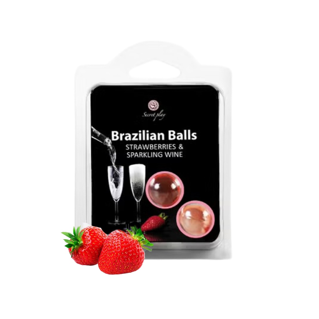 STRAWBERRY & SPARKLING WINE BRAZILIAN BALLS - PACK 2 UNITS