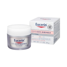 [يوسيرين/ Eucerin] Eucerin Q10 Anti-Wrinkle Face Cream, Unscented Face Cream for Sensitive Skin - 48g