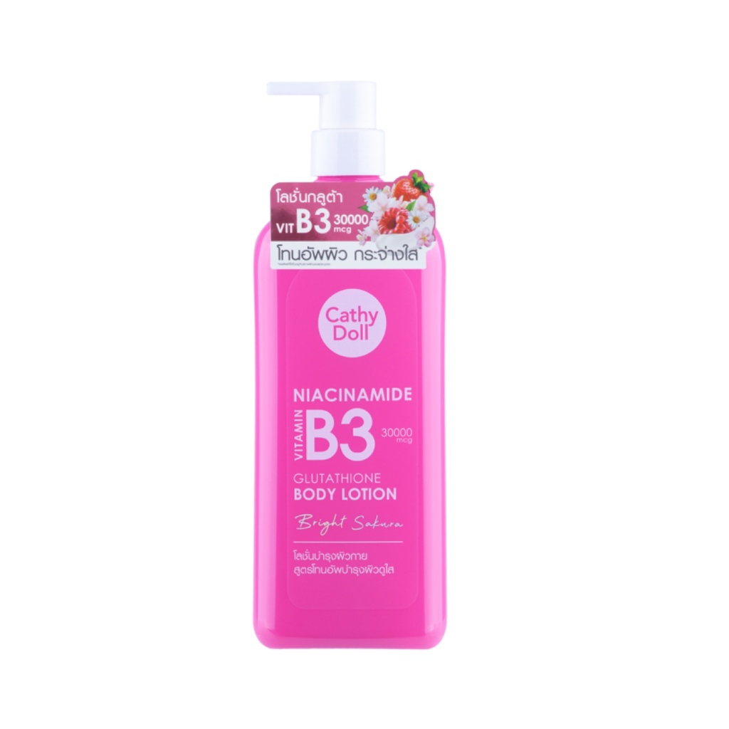 [كاثي دول / Cathy Doll] Cathy Doll Niacinamide Vitamin B3 Glutathione Body Lotion 450ml Bright Sakura