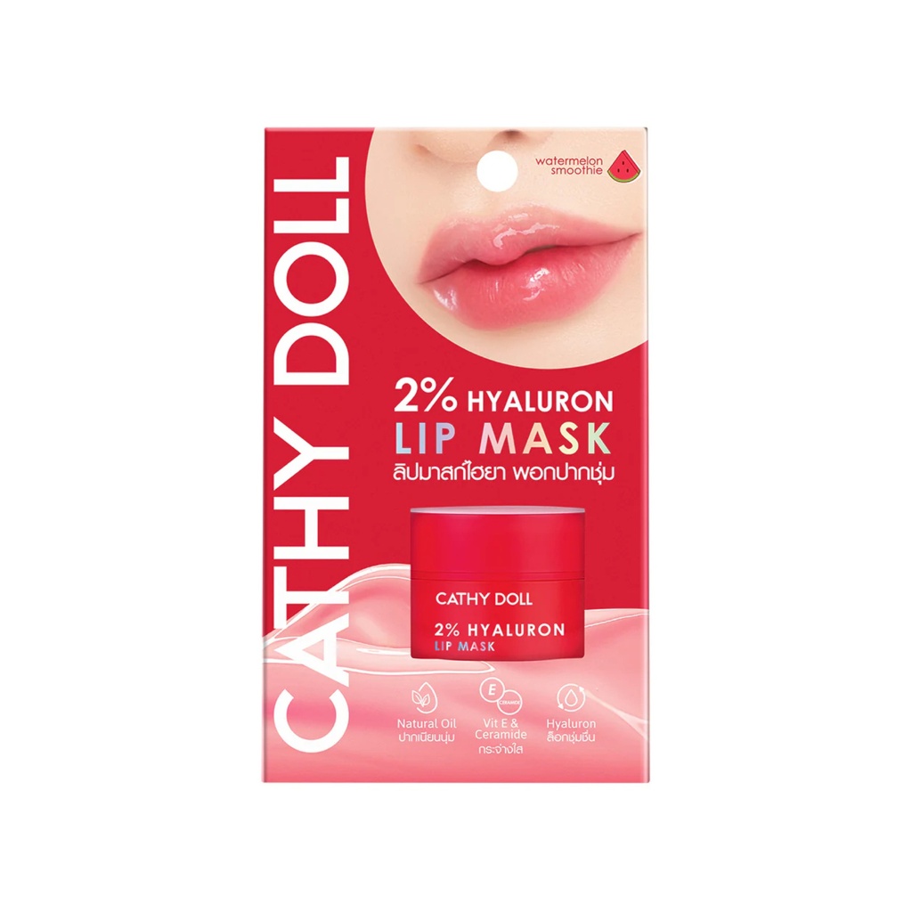 [كاثي دول / Cathy Doll] Cathy Doll 2% Hyaluron Lip Mask Watermelon Smoothie 4.5g